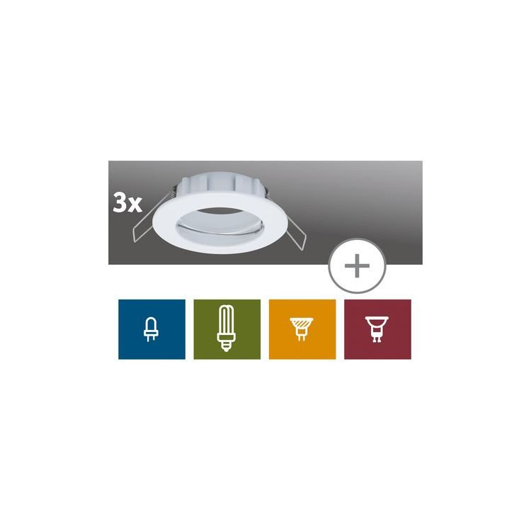 Paulmann SPOTSCHW SET 51MM WIT