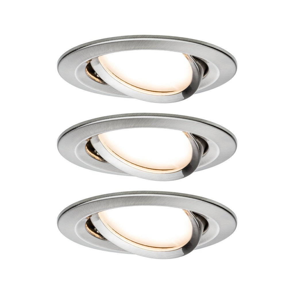 Paulmann Nova Set nova coin 3-stapdim rond zwenk. led