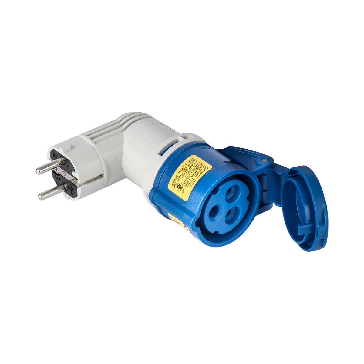 PCE contactdooscombinatie CEE Adapter Verloop schuko-cee 16/3/230 6H blauw haaks