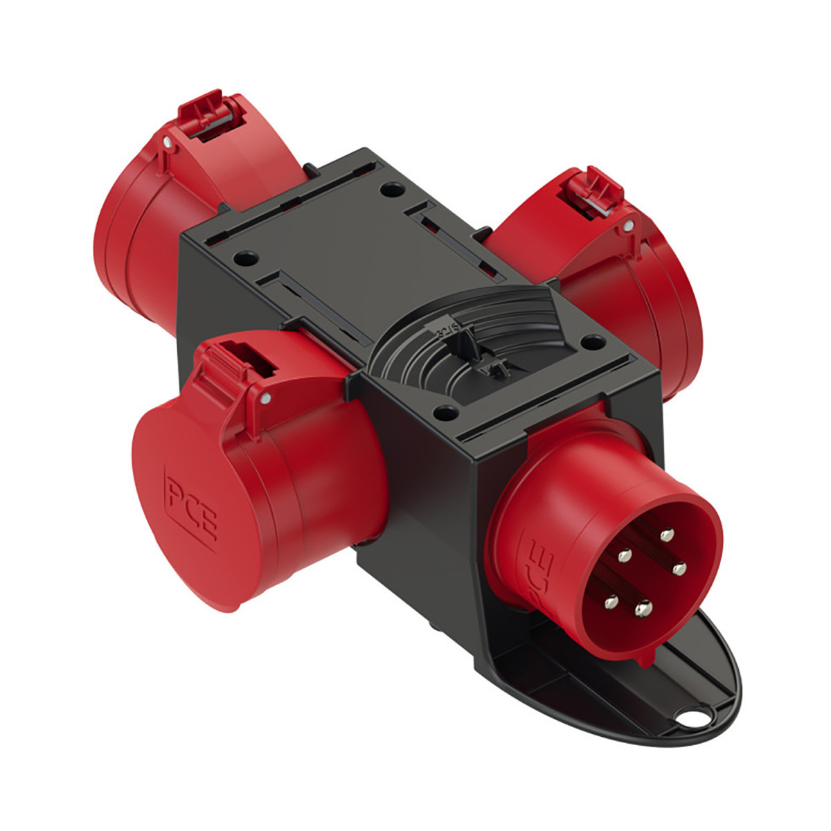 PCE contactdooscombinatie CEE ST.Anton 4F verdeler 3x32/5/400 6H rood onbeveiligd TCD 32/5/400