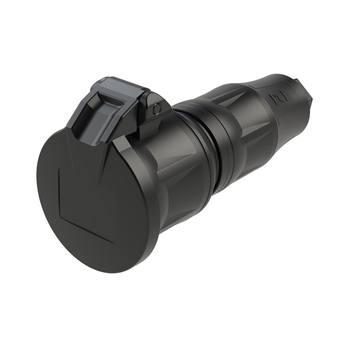 PCE Polyamide contactmateriaal Koppelcs Randaarde klep toptaurus2 zwa/zwa polyamide met rubber laagje
