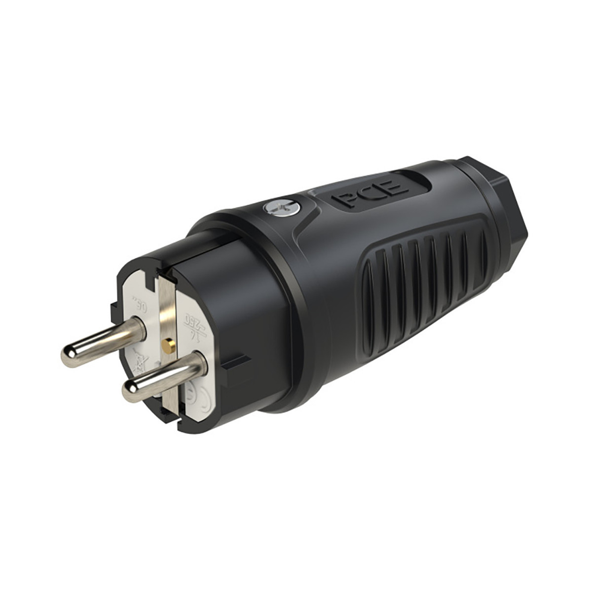 PCE rubber contactmateriaal Contactstop Randaarde taurus2 zwa/zwa rubber 16a 250V~