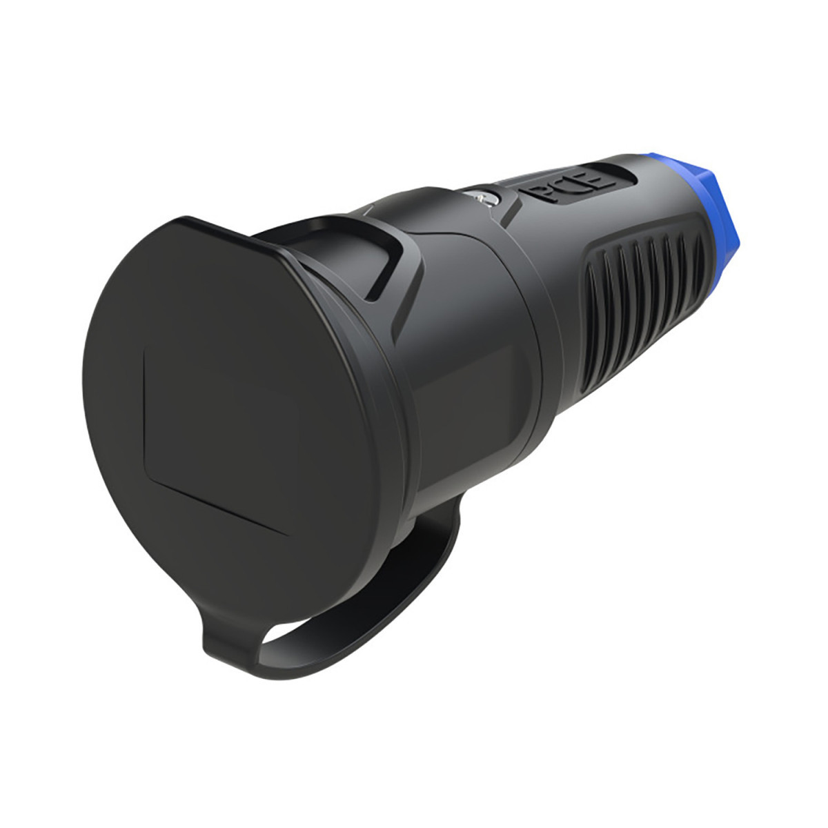 PCE rubber contactmateriaal Koppelcs Randaarde er afdekkap taurus2 zwa/bla rubber extra rand