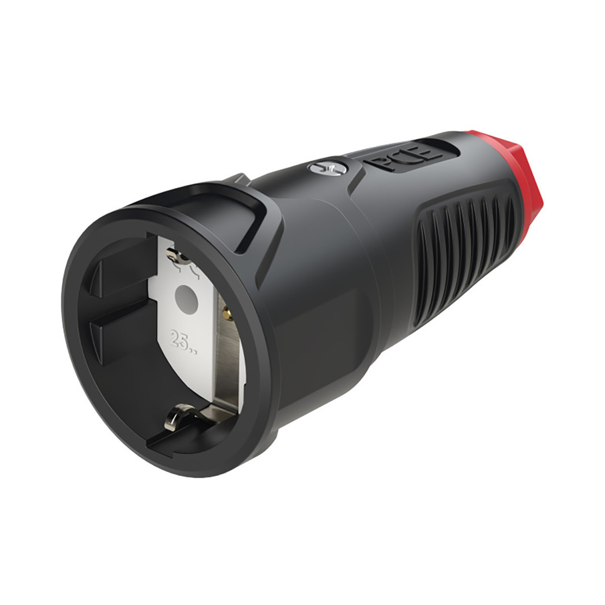 PCE rubber contactmateriaal Koppelcs Randaarde taurus2 zwa/roo rubber