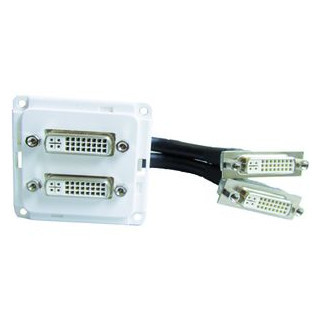 Peha Compacta afdekking + 2 dvi-aansluitkabels modular-jack 1 connector zonder label wit