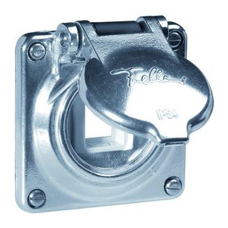 Peha Alu-guss afdekking + klapdeksel 3M keystone 1 connector metaalzonder label aluminium
