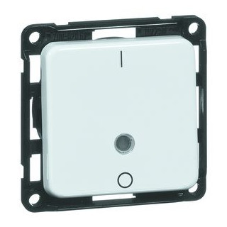 Peha Compacta installatieschakelaar + opdruk controlelam tweepolige schakelaar inbouw 6ax zwart ip20