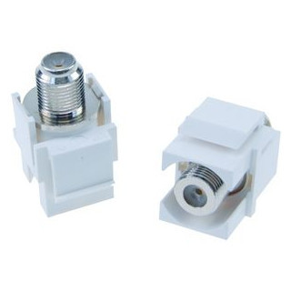 Peha Centraalplaat keystone F-aansluiting modular-jack 1 connector zonder label zwart