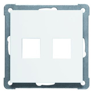 Peha Nova montageraam multimedia techniek modular-jack 2 connectoren zonder label aluminium