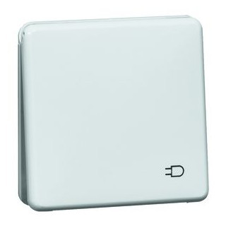 Peha Belg. WCD spatwaterdicht inbouw ip 44levend wit, kinderbeveiliging