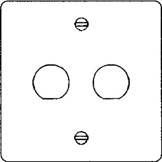 Peha Onderdeel/centraalplaat BNC/TNC basiselement met centrale afdekplaat kunststof crèmewit (elektrowit)