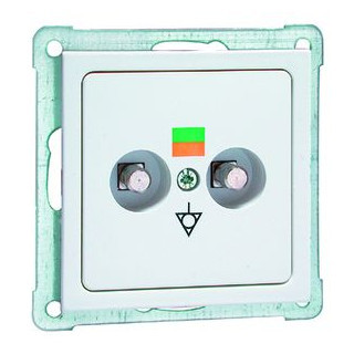 Peha Aura standaard veiligheid aardingssysteem 2 contactstiften contactdoos 2-voudig inbouw mat wit