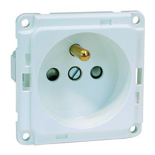 Peha Belgische Wandcontactdoos met penaardemet kinderbeveiliging, rood