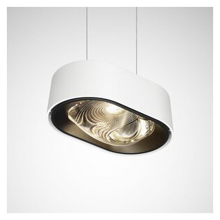 Pendelarmaturen Juno PL lens wit andere etble 19W folding reflector ov