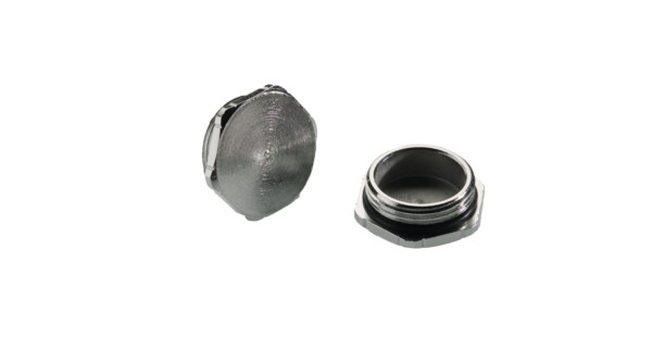 Pflitsch Blindstop messing vernikkeld draad m20x1,5 6-kant
