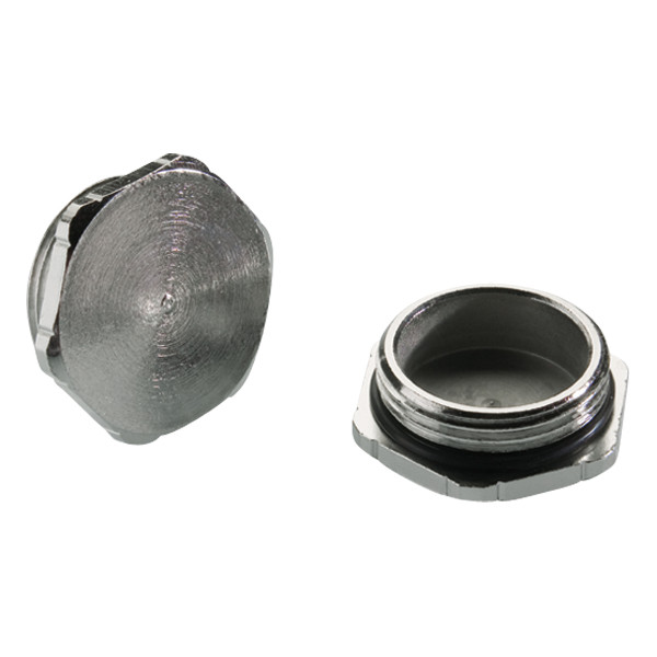 Pflitsch Blindstop messing vernikkeld zesk.draad PG11 met O-ring