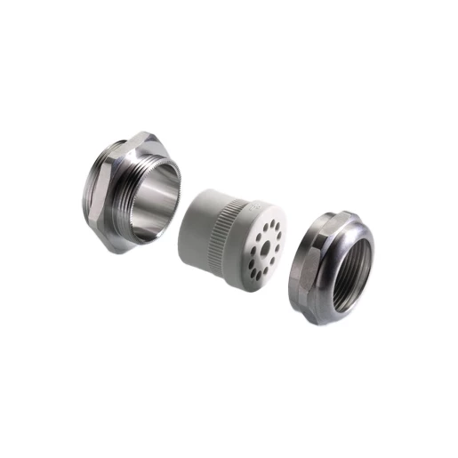 Pflitsch Kabelwartel messing vernikkeld m16x1,5 doorlaat 2x3mm