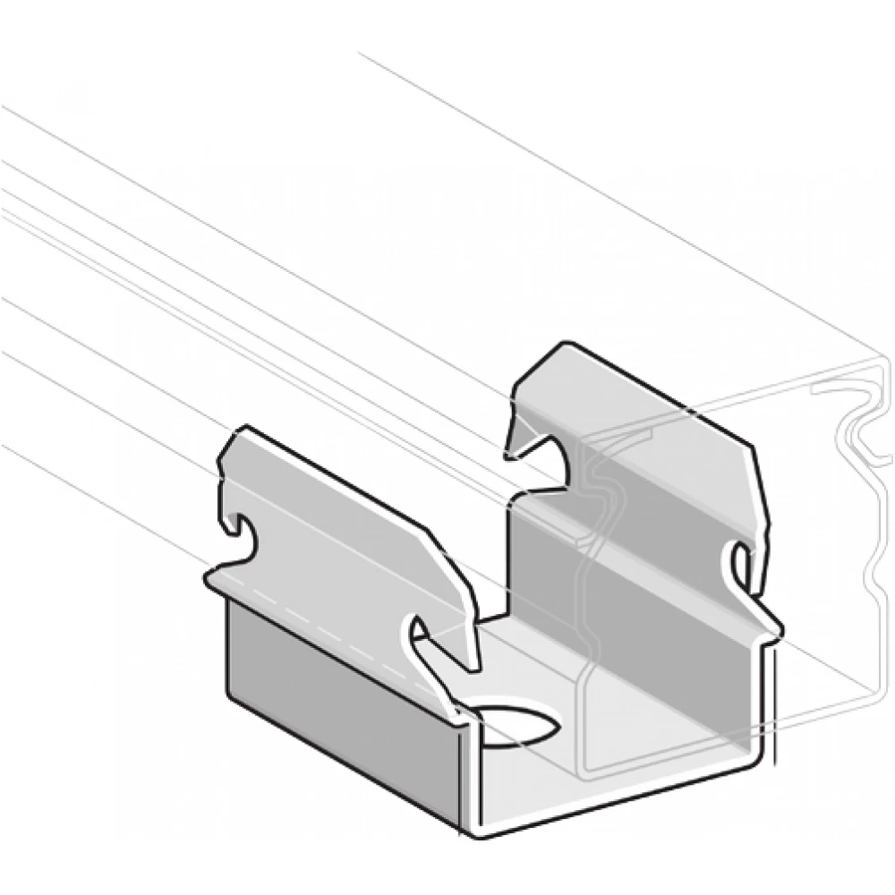 Pflitsch Mini-kanalen Bevestgingshaak Voor pik minikanaal, 30x30 RVS