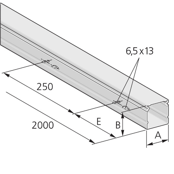 Pflitsch Mini-kanalen Minikanaal Incl. deksel, B150MM/H60MM/L2000MM, staal verzinkt