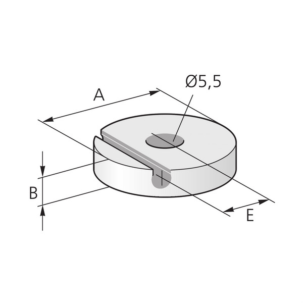Pflitsch Single Wire System Plaathouder Voor SWS-kabelgeleider RVS v2a, 1x5