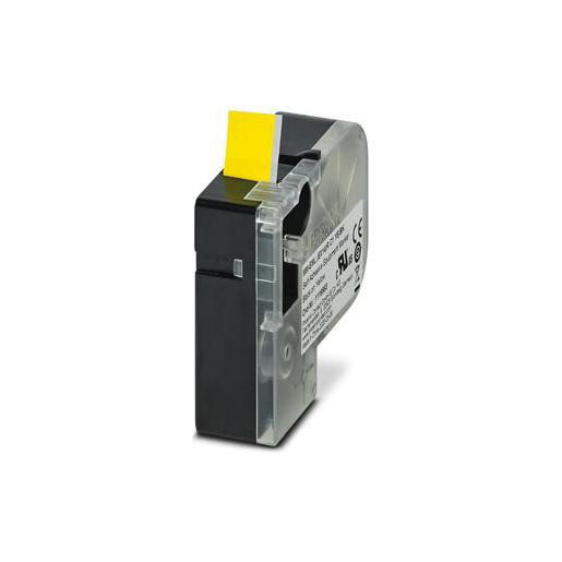 Phoenix Contact etiket rol geel/zwart codeerbaar met: thermomark go thermomark go.K thermofox montagetechniek: plakken schrijfvlak: eindeloos X 12 MM