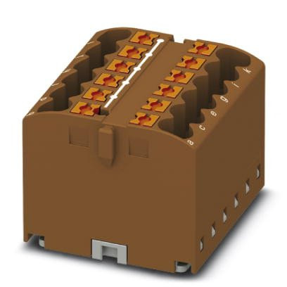 Phoenix Contact ptfix verbindingsrijgklem 0,14-4MM² eendr. 0,14-2,5MM² meerdr. bruin