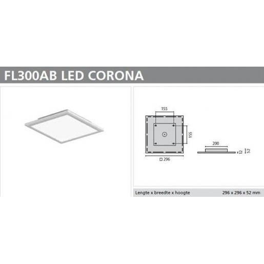 Pil Fl300led armatuur led 3000K 23W 2350LM 296MM ip20
