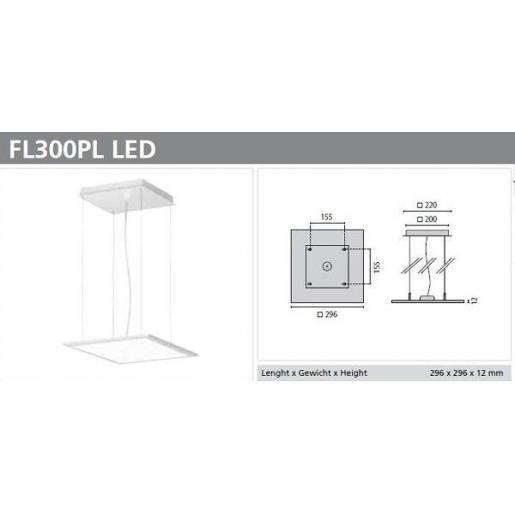 Pil Fl300led pendelarmatuur PL pmma 27W 3000K led