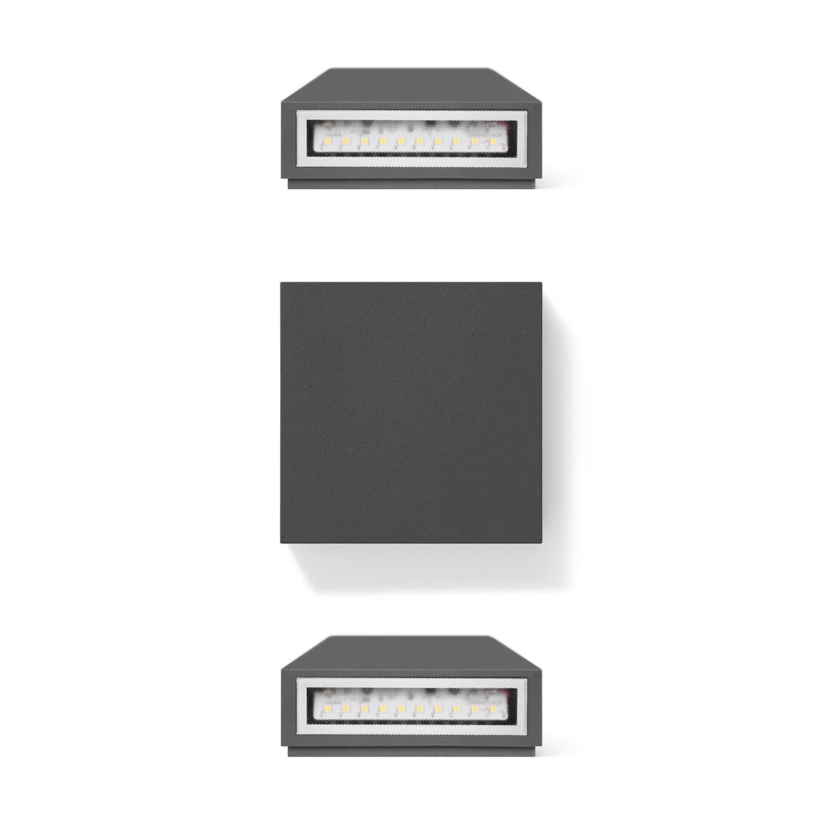 PIL MIMIK 10 Mimik 10 flat bi 10W 3000K grijs-led-wandarmatuur 3000K 9,5W statisch