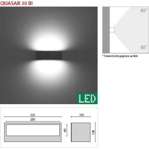 Pil Quasar armatuur led 3950-4050K 32,5W 2251LM 300MM ip65