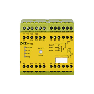 Pilz PNOZ X Pnoz 8 24VDC 3N/O 1N/C 2so