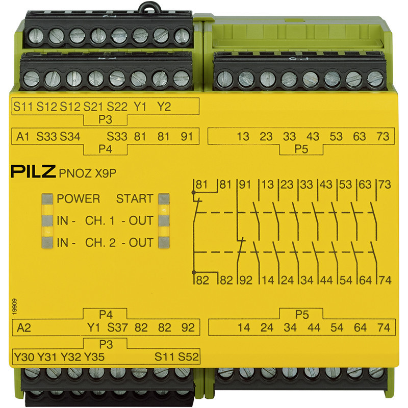 Pilz PNOZ x Pnoz X9P 24VDC 7N/O 2N/C 2so