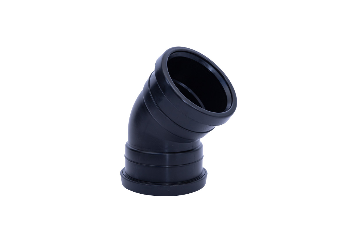 Pipelife PP BOCHT 125-45GR 2MOF ZW