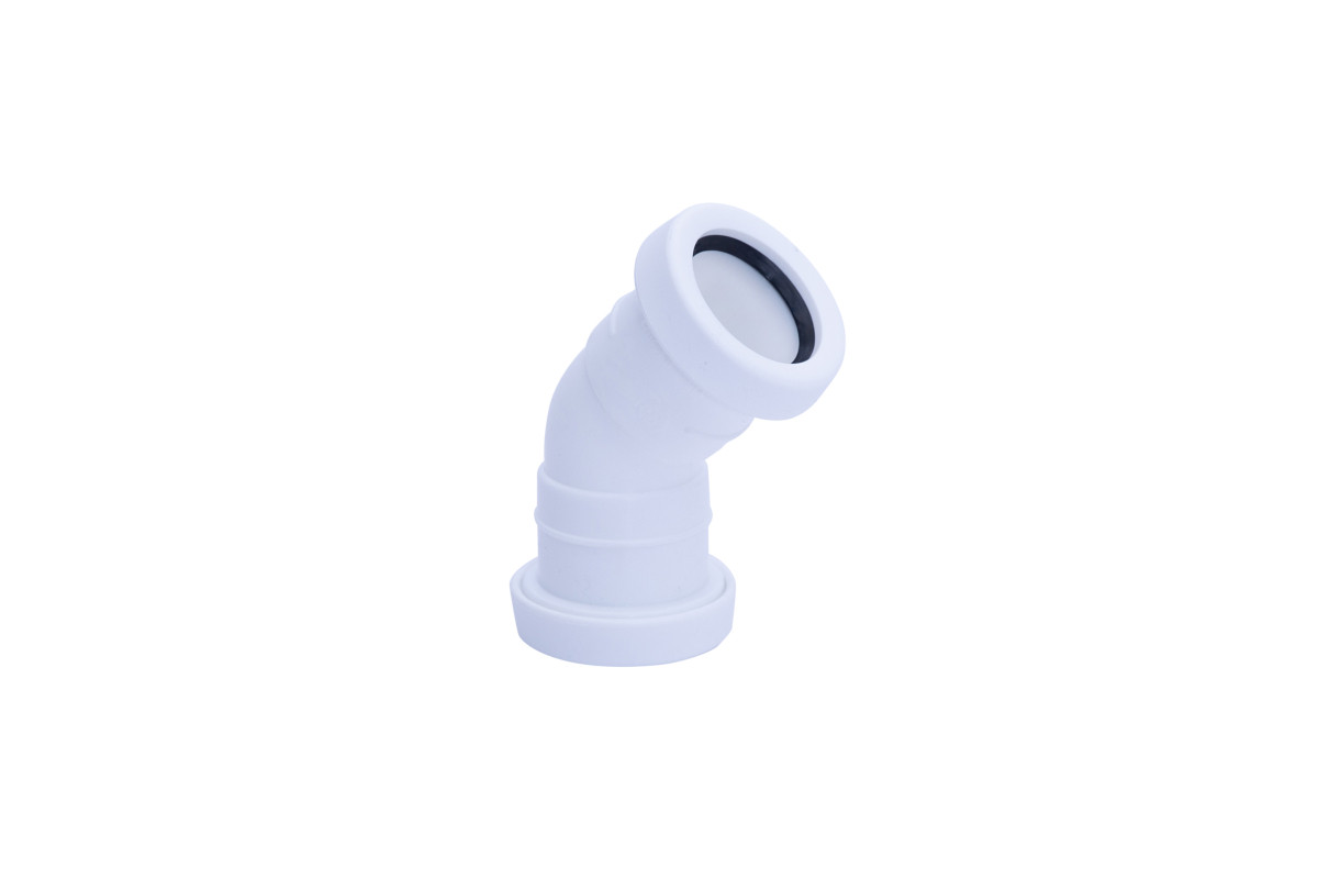 Pipelife PP BOCHT 32 45GR 2XM WIT