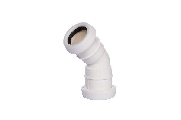 Pipelife PP BOCHT 50 45GR 2XM WIT