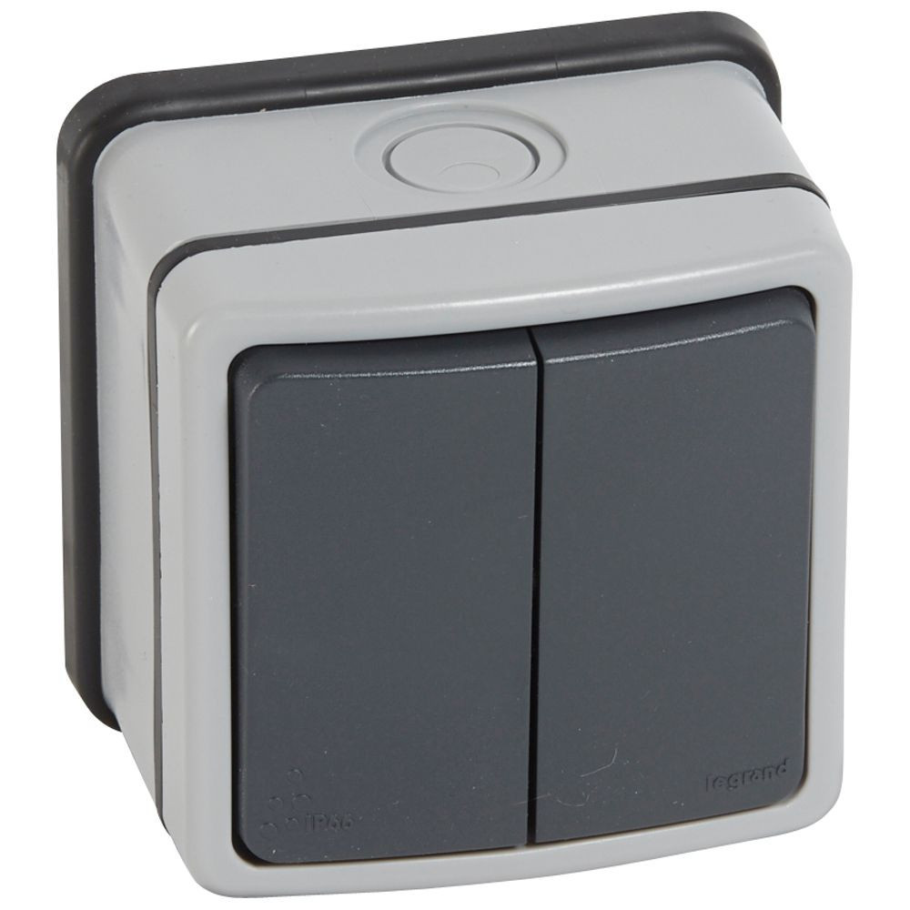 Legrand Schakelmateriaal Plexo66 Dubbelwisselschakelaar 20a compleet