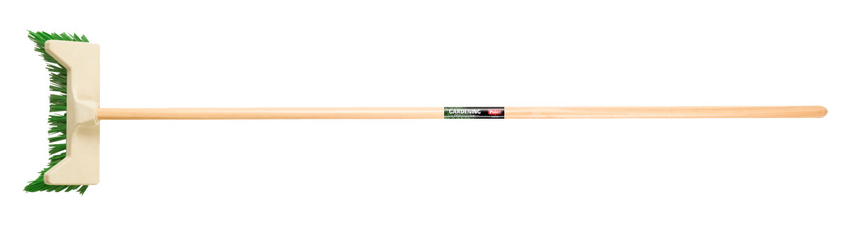 Polet Schoonmaakmiddelen Balldozer bezem 32CM PVC met essen steel 150CM