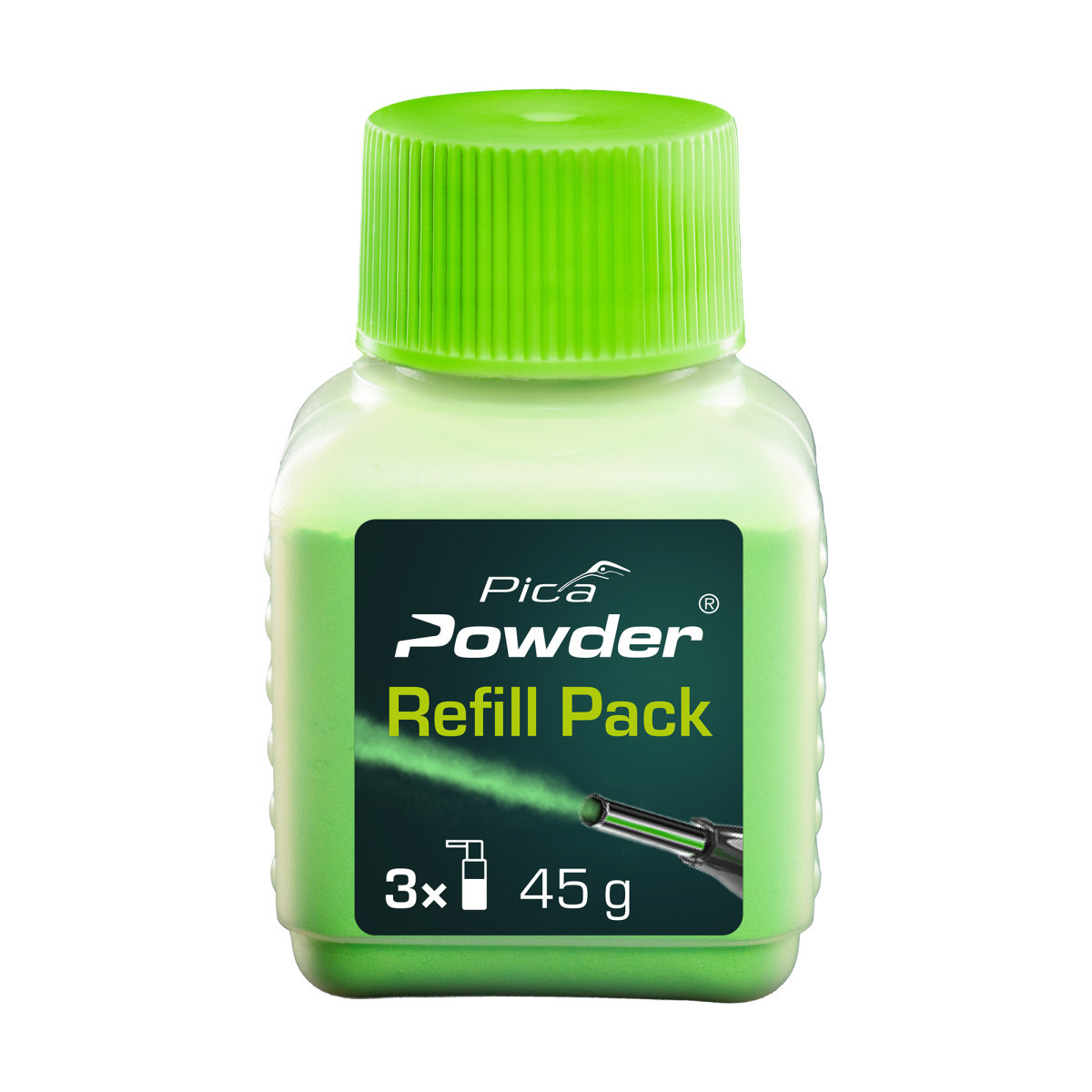 Powder navulling Powder navulling