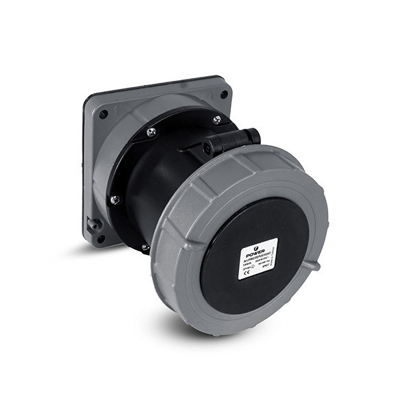 Power CEE Cee Inbouw contactdoos outlet 5P 160a ip67 zwart/grijs