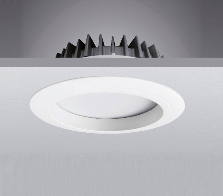 Prolumia LED Downlight (algemeen) Led Downlight, 190MM, 19W, zwart, 100 GR, 3000K, vast, sparing 170MM