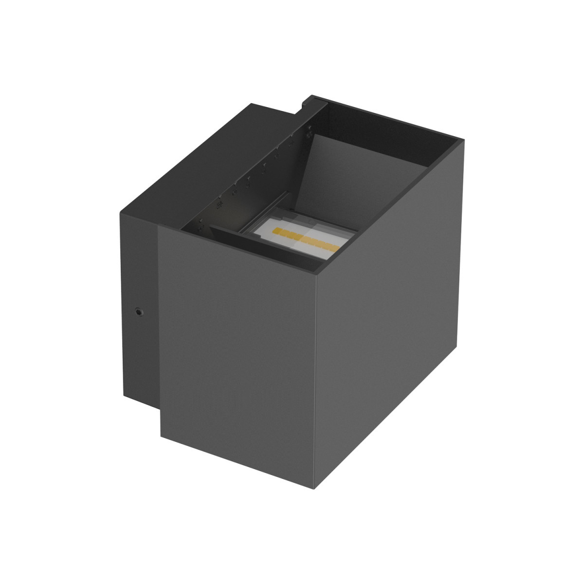 Prolumia LED Pro-Cube Pro-Cube - wandarmatuur up/down, 120x100x97mm, 2x5w, aan/uit, zwart