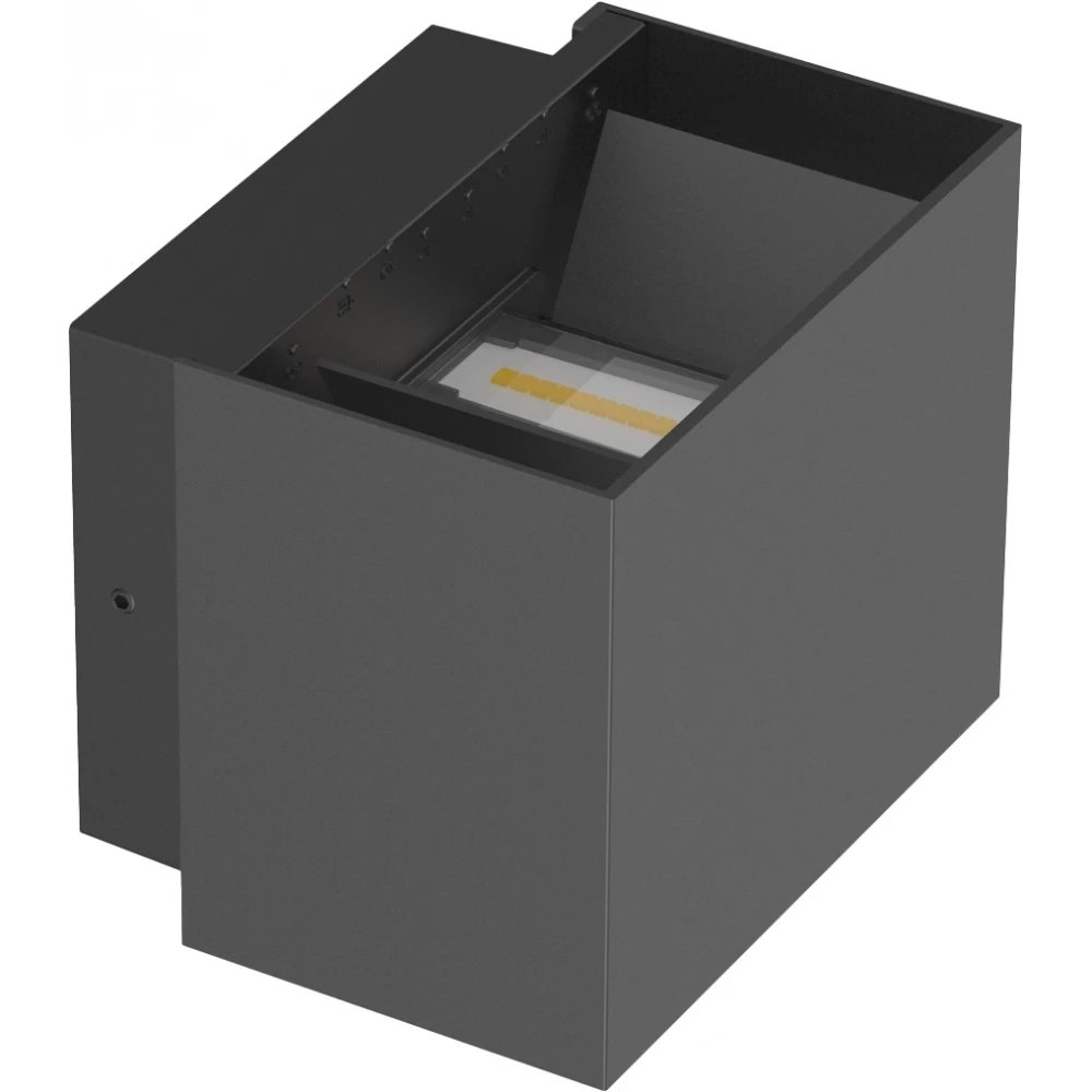 Prolumia LED Pro-Cube Pro-Cube - wandarmatuur up/down, 120x100x97mm, 2x5w, aan/uit, zwart