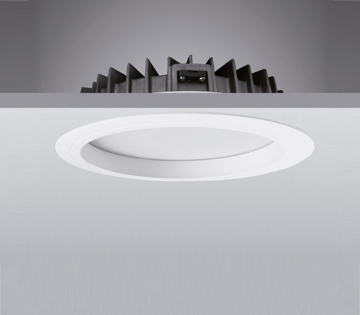 Prolumia Prolumia LED Downlight (algemeen) Led Downlight, 228MM, 24W, wit, 100 graden, 5600K, vast, sparing 210MM