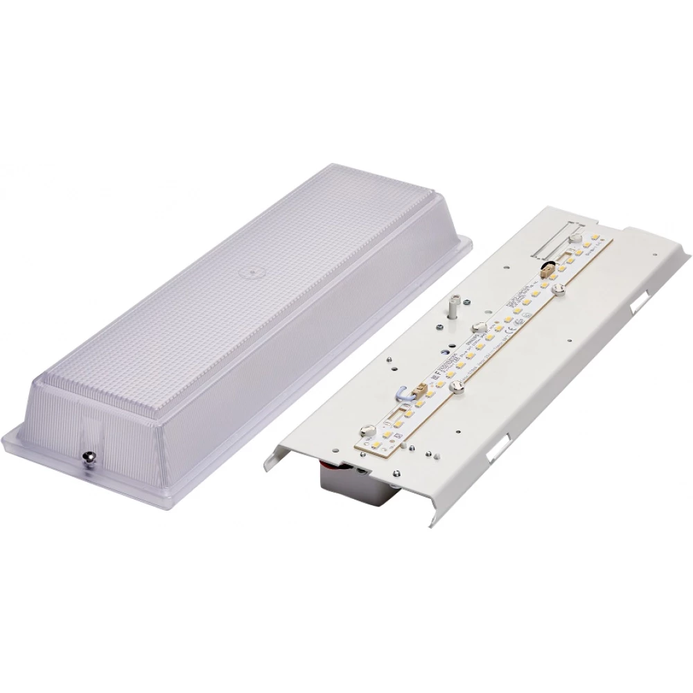 Lightronics PVX led oppluskit met frosted kap vluchtwegverlichting/-indicatie wandopbouw ip65