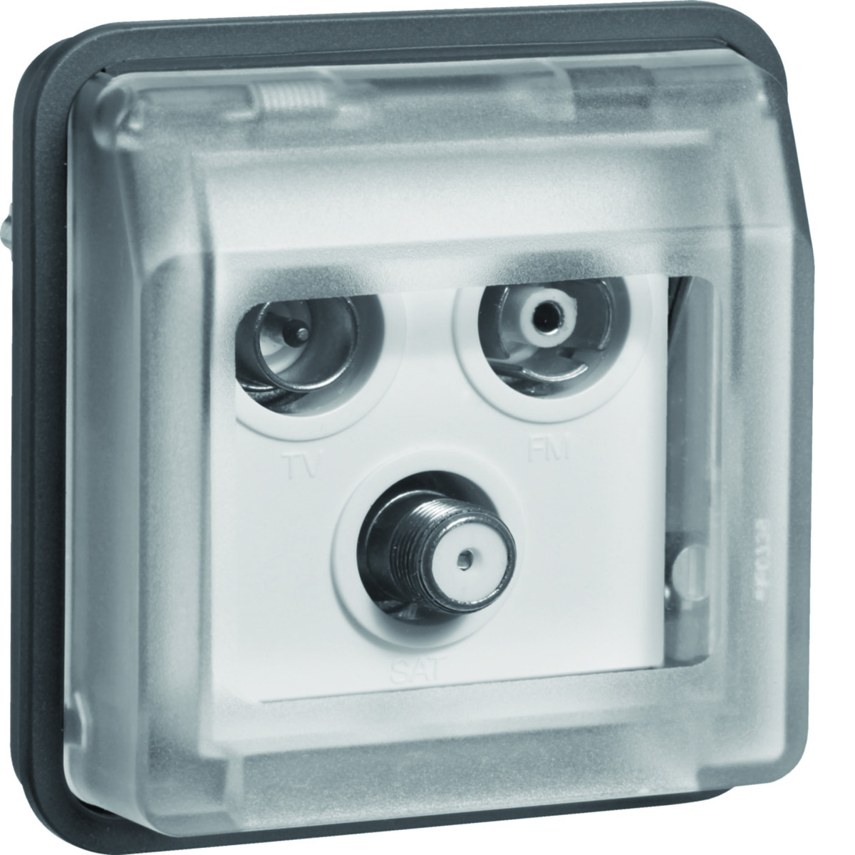 Radio/TV/satelliet, einddoos, W.1, grijs