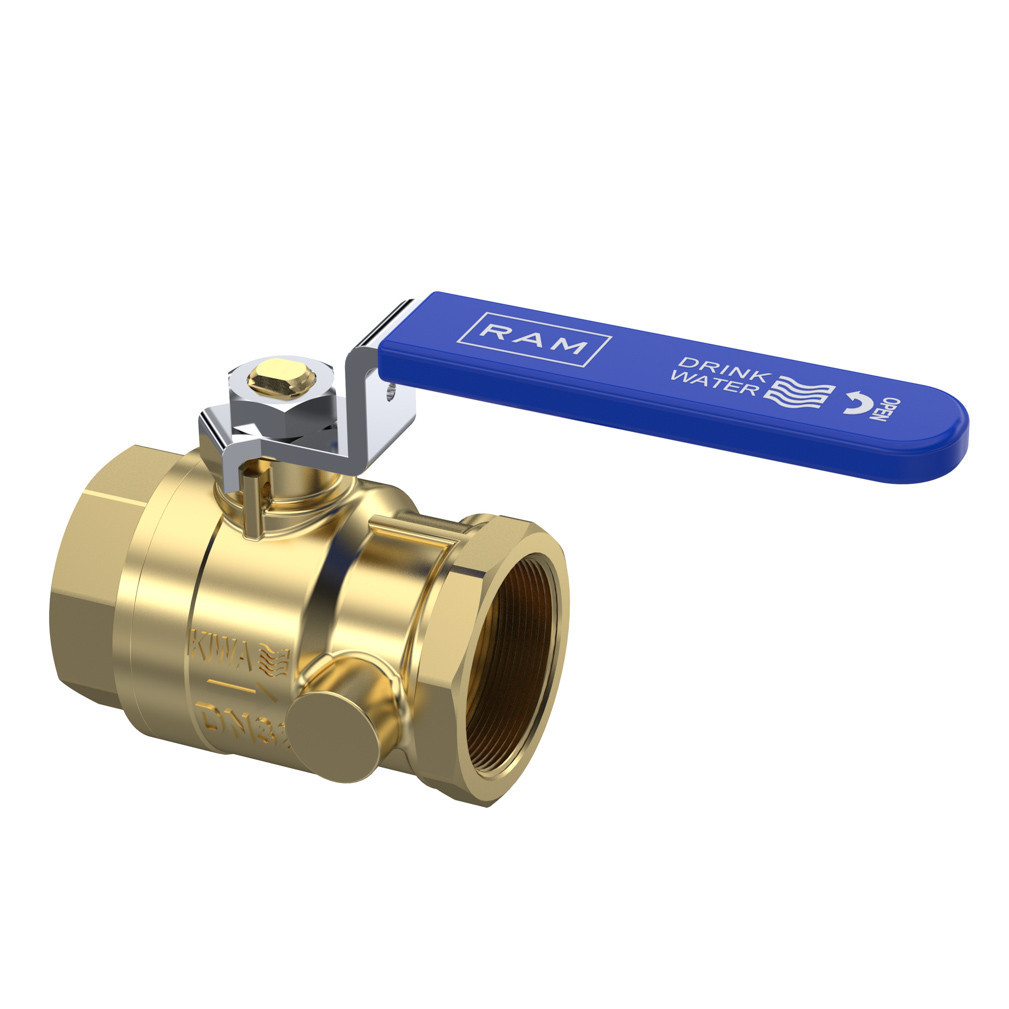 Raminex Kogelkraan - Water KK 11/4bix11/4bi DN32 blind RVS HDL
