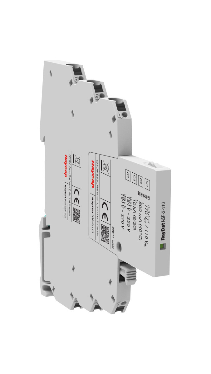Raycap RayDat NSP Dataoverspanningsbeveiliging Single pair 110V