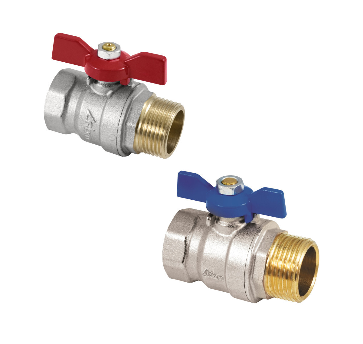RBM Kogelkraan iro SD 1"MF vlinderhendel rood