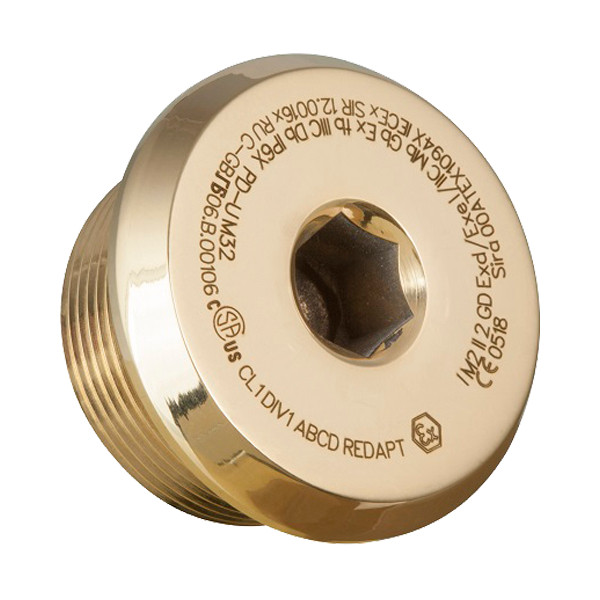 Redapt Afdichtplug dome head atex messing PG13,5