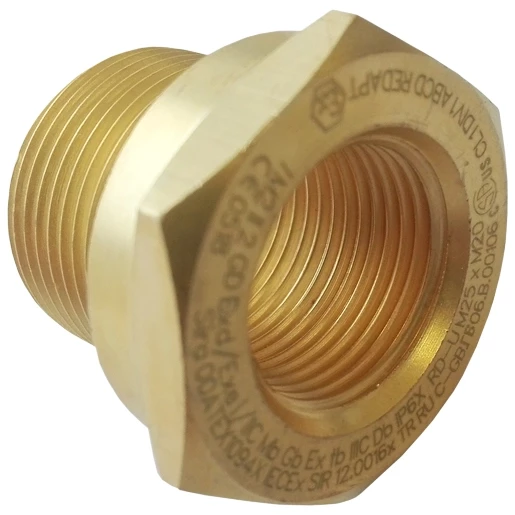 Redapt ATEX reducers Reduceerring Atex, messing 3NPT naar 1.1/4NPT